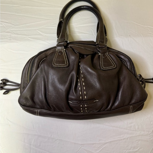 Cole Haan Brown Leather Shoulder Bag with Classic Design